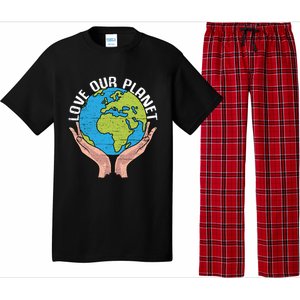 Love Our Planet Recycle Save The Environt Earth Day Gift Pajama Set