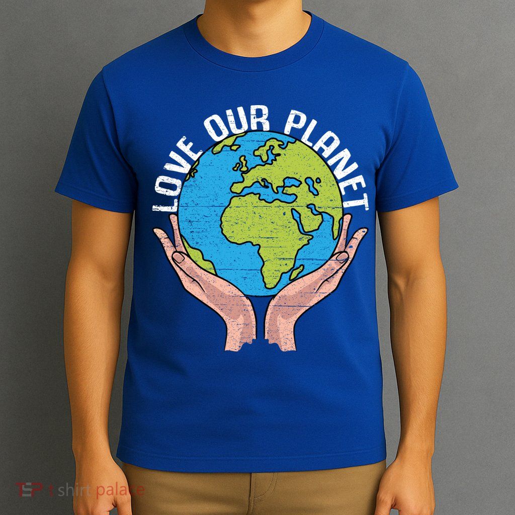 Love Our Planet Recycle Save The Environt Earth Day Gift T-Shirt