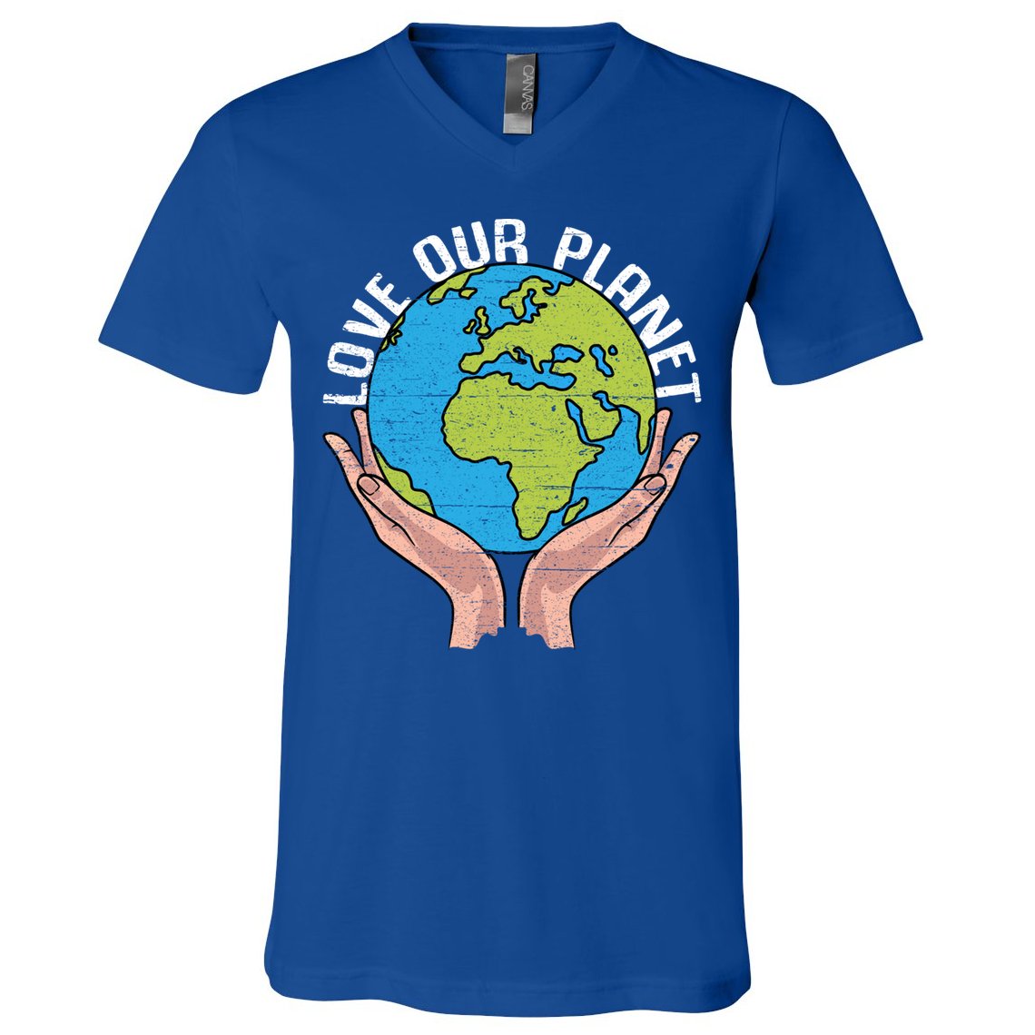 Love Our Planet Recycle Save The Environt Earth Day Gift V-Neck T-Shirt