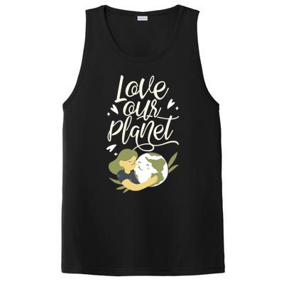 Love Our Planet Earth Day Conservation Nature Save Cute Gift PosiCharge Competitor Tank