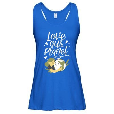 Love Our Planet Earth Day Conservation Nature Save Cute Gift Ladies Essential Flowy Tank