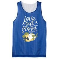 Love Our Planet Earth Day Conservation Nature Save Cute Gift Mesh Reversible Basketball Jersey Tank