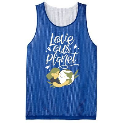 Love Our Planet Earth Day Conservation Nature Save Cute Gift Mesh Reversible Basketball Jersey Tank