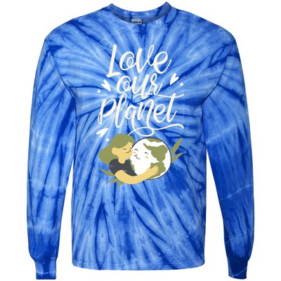 Love Our Planet Earth Day Conservation Nature Save Cute Gift Tie-Dye Long Sleeve Shirt