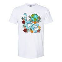 Love Our Planet Floral Earth Day Softstyle CVC T-Shirt