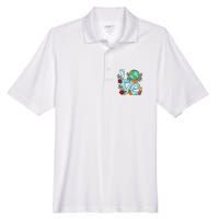 Love Our Planet Floral Earth Day Men's Origin Performance Pique Polo