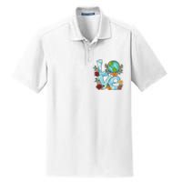 Love Our Planet Floral Earth Day Dry Zone Grid Polo