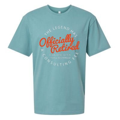 Legend Officially Retired 's Funny Retirement Sueded Cloud Jersey T-Shirt