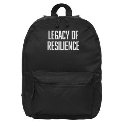 Legacy Of Resilience Minimalistic Black Hisroty 16 in Basic Backpack