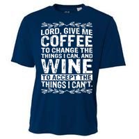 Lord Give Me Coffee And Wine Cooling Performance Crew T-Shirt