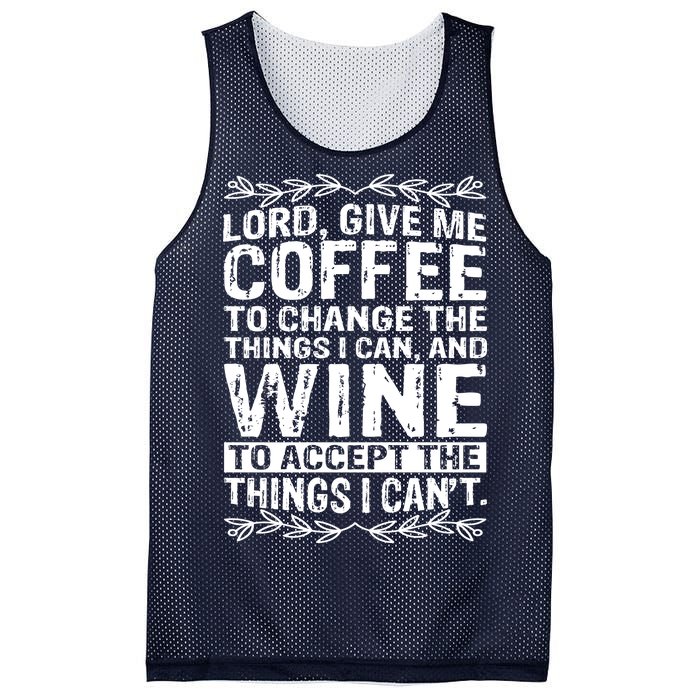 Lord Give Me Coffee And Wine Mesh Reversible Basketball Jersey Tank