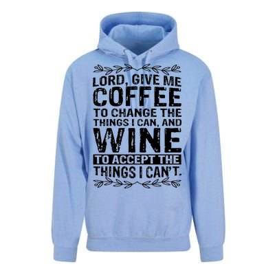 Lord Give Me Coffee And Wine Unisex Surf Hoodie