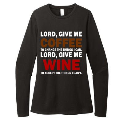 Lord Give Me Coffee Wine Womens CVC Long Sleeve Shirt