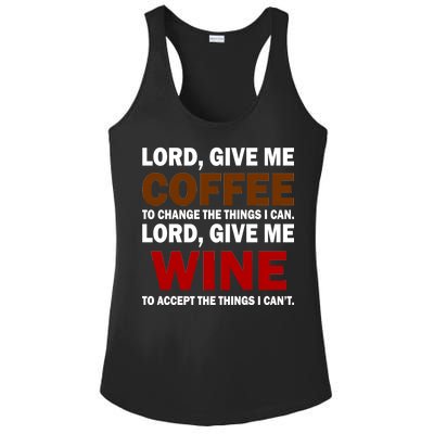 Lord Give Me Coffee Wine Ladies PosiCharge Competitor Racerback Tank