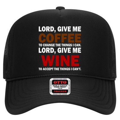 Lord Give Me Coffee Wine Trucker Hat