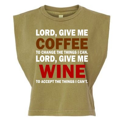 Lord Give Me Coffee Wine Garment-Dyed Women's Muscle Tee