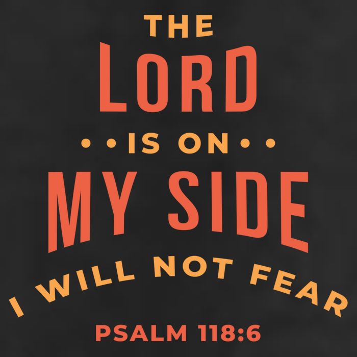 Lord Is On My Side Psalm 118:6 Golf Towel