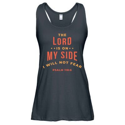 Lord Is On My Side Psalm 118:6 Ladies Essential Flowy Tank