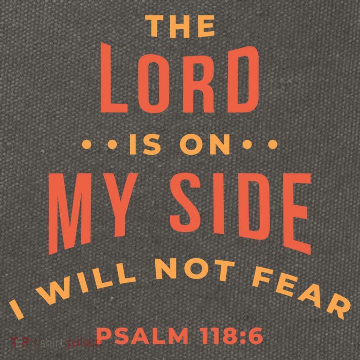 Lord Is On My Side Psalm 118:6 Cotton Canvas Backpack