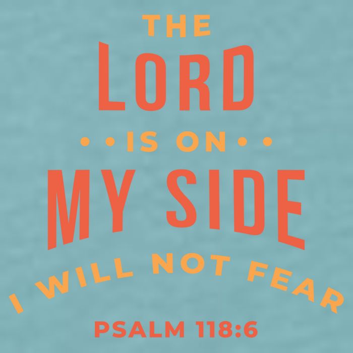 Lord Is On My Side Psalm 118:6 Sueded Cloud Jersey T-Shirt