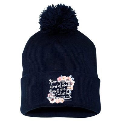 Lord of Peace Pom Pom 12in Knit Beanie