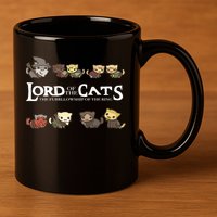 Lord Of The Cats The Furrllowship Of The Ring 11oz C Handle Ceramic Mug