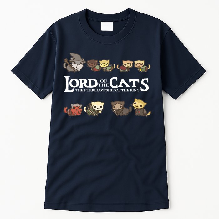 Lord Of The Cats The Furrllowship Of The Ring Tall T-Shirt