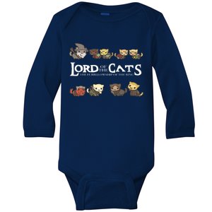 Lord Of The Cats The Furrllowship Of The Ring Baby Long Sleeve Bodysuit