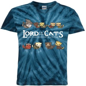 Lord Of The Cats The Furrllowship Of The Ring Kids Tie-Dye T-Shirt