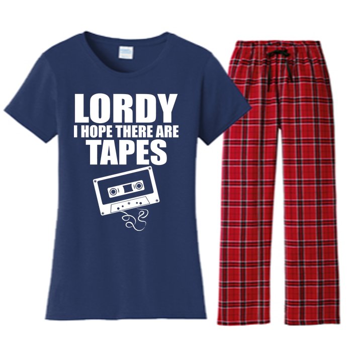 Lordy I Hope There Are Tapes Comey Catchphrase Women's Flannel Pajama Set