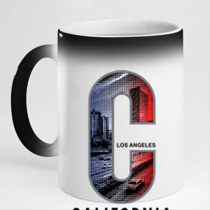 Los Angeles 11oz Black Color Changing Mug