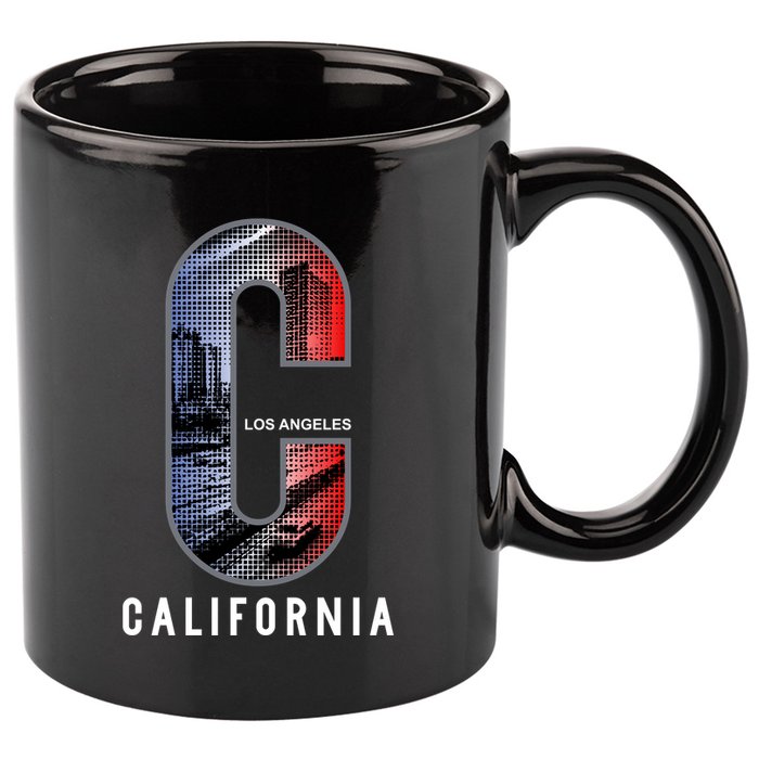 Los Angeles 11oz C Handle Ceramic Mug