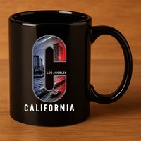 Los Angeles 11oz C Handle Ceramic Mug