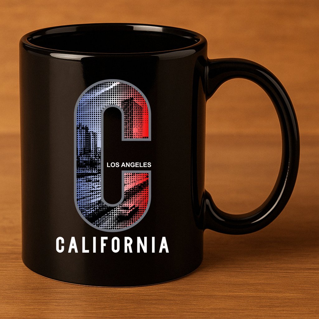 Los Angeles 11oz C Handle Ceramic Mug