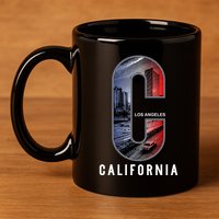 Los Angeles 11oz C Handle Ceramic Mug