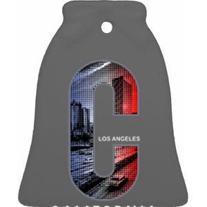 Los Angeles Ceramic Bell Ornament