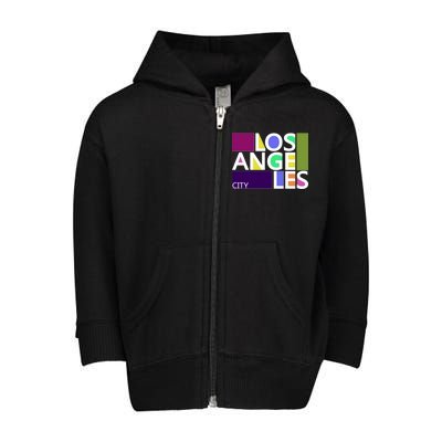 Los Angeles 1980's Logo Toddler Zip Fleece Hoodie