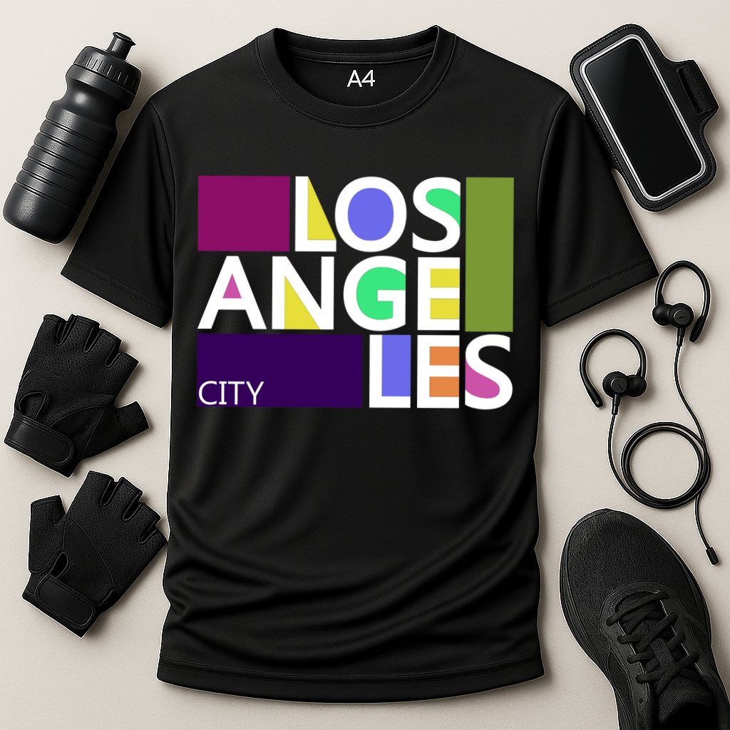 Los Angeles 1980's Logo Cooling Performance Crew T-Shirt