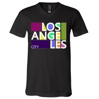 Los Angeles 1980's Logo V-Neck T-Shirt