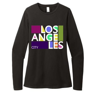 Los Angeles 1980's Logo Womens CVC Long Sleeve Shirt