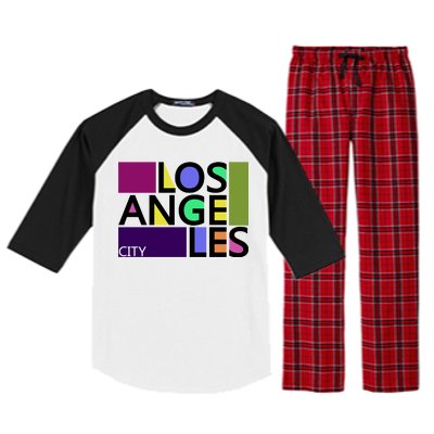 Los Angeles 1980's Logo Raglan Sleeve Pajama Set