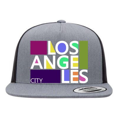 Los Angeles 1980's Logo Flat Bill Trucker Hat