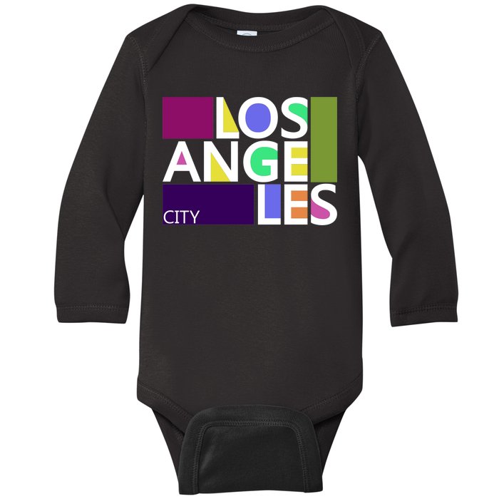 Los Angeles 1980's Logo Baby Long Sleeve Bodysuit