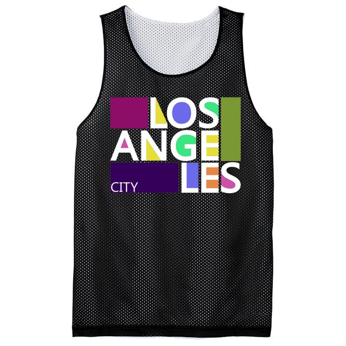 Los Angeles 1980's Logo Mesh Reversible Basketball Jersey Tank