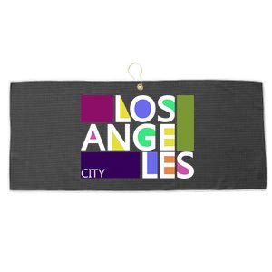 Los Angeles 1980's Logo Large Microfiber Waffle Golf Towel