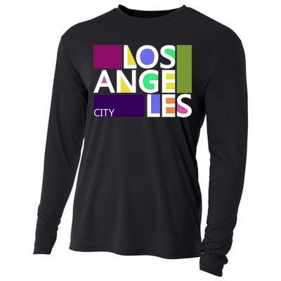 Los Angeles 1980's Logo Cooling Performance Long Sleeve Crew