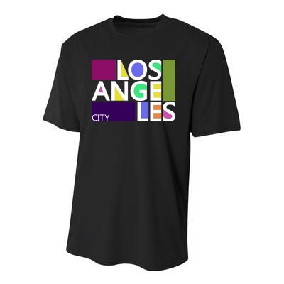 Los Angeles 1980's Logo Youth Performance Sprint T-Shirt