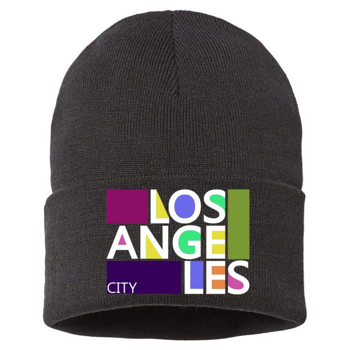 Los Angeles 1980's Logo Sustainable Knit Beanie