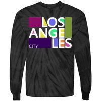 Los Angeles 1980's Logo Tie-Dye Long Sleeve Shirt