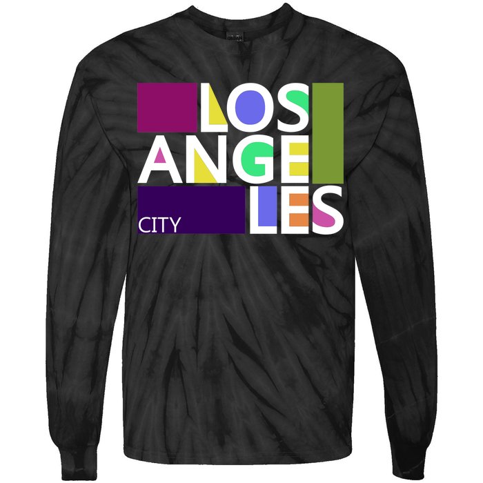 Los Angeles 1980's Logo Tie-Dye Long Sleeve Shirt